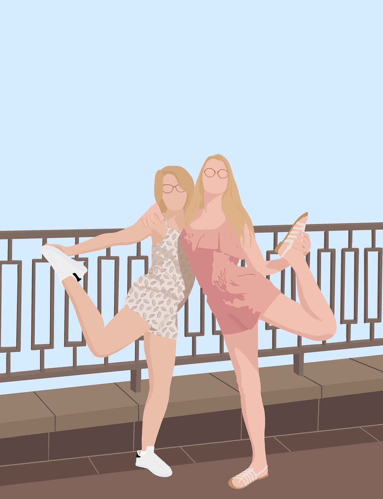 Illustration flat design personnalisée