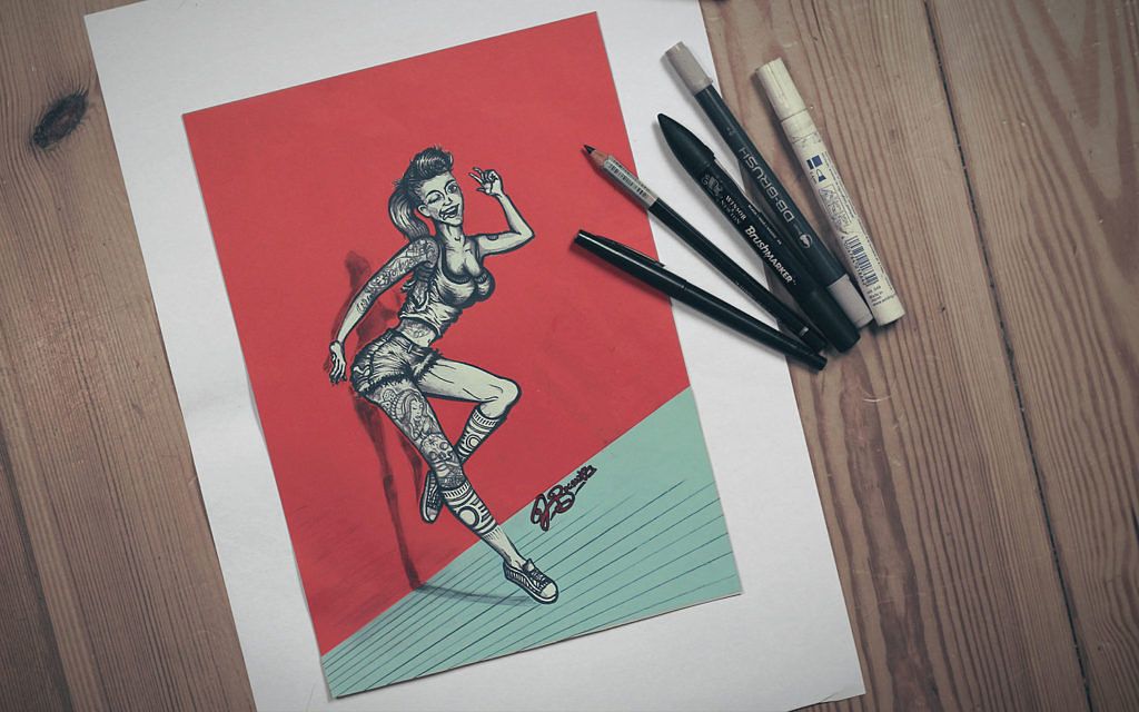 Pin-up tattoos (Illustration)