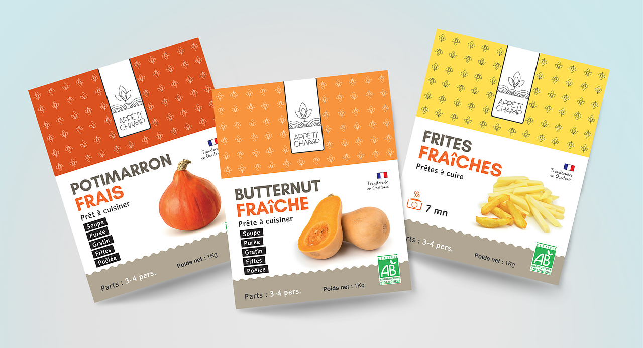 Etiquettes packaging Appéti'champ