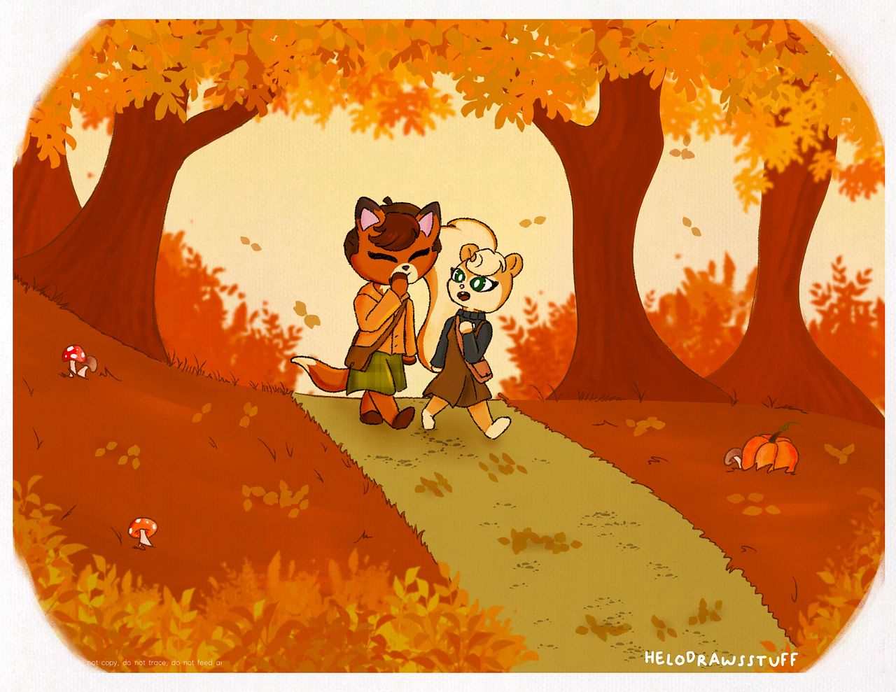 Illustration automne en forêt