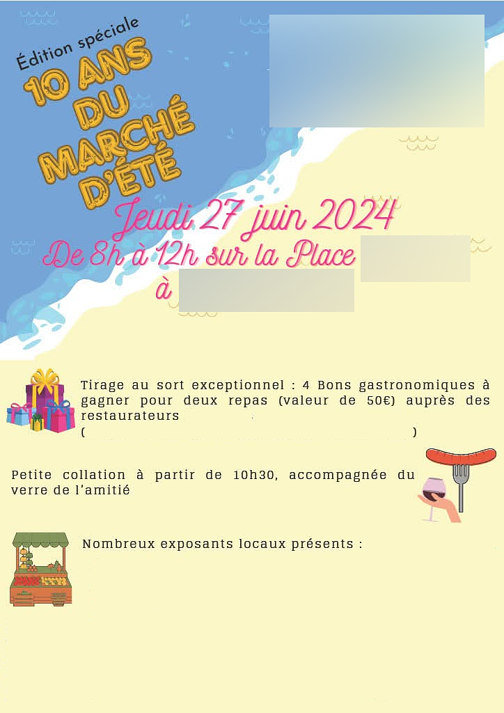 Marché saisonnier - 10 ans du marché communal