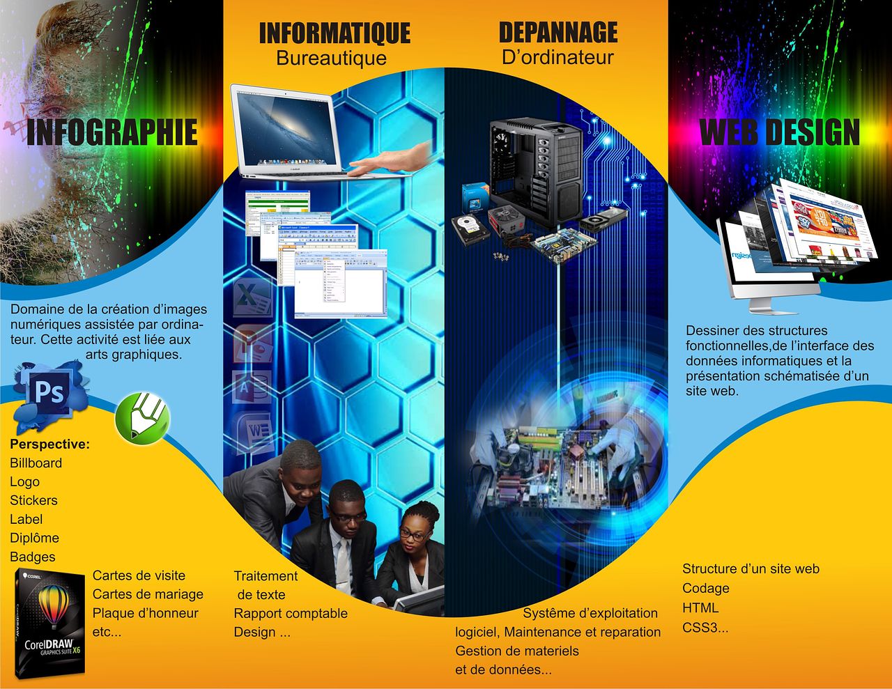 Interieur d'une brochure.