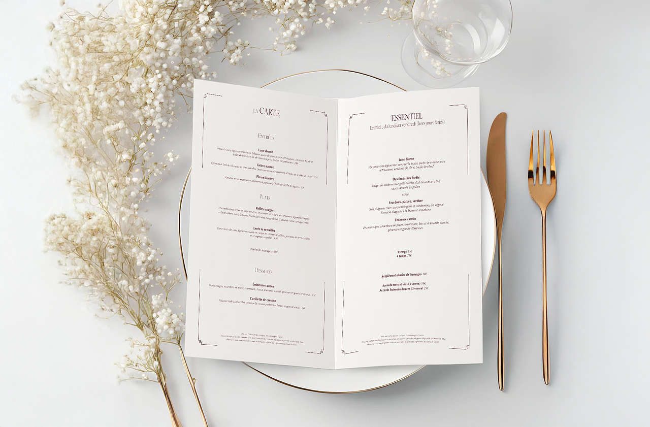 Menu restaurant