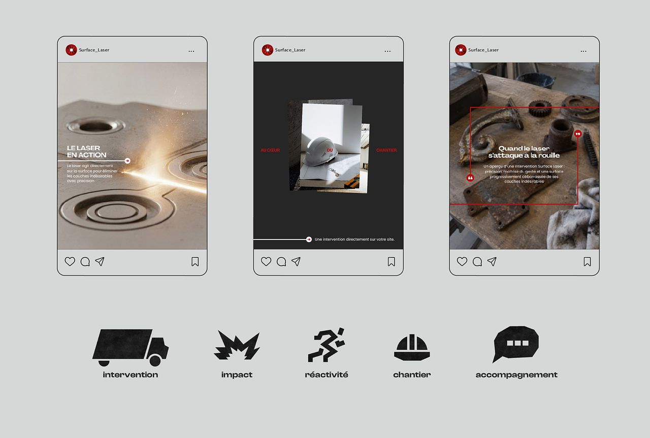 Surface Laser — Identité visuelle & communication