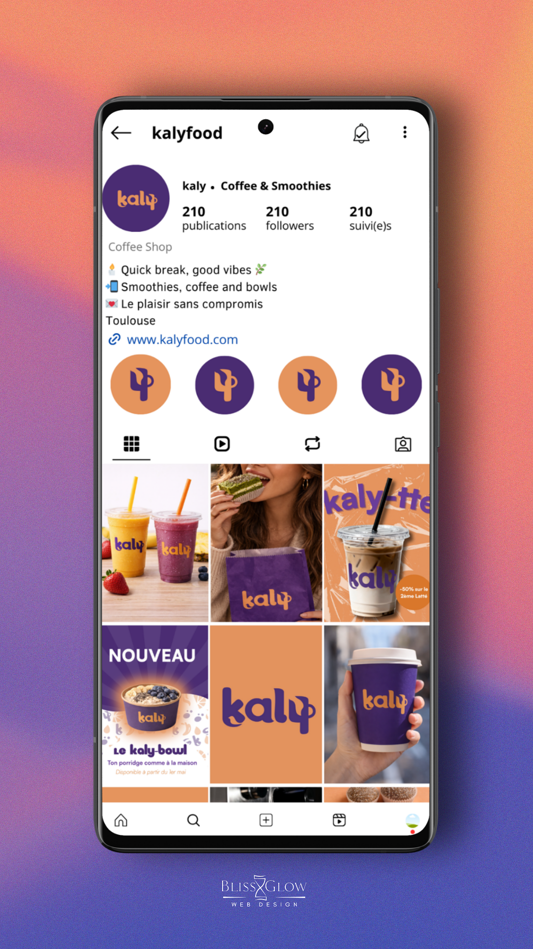 Identité visuelle Kaly - Branding feed instagram