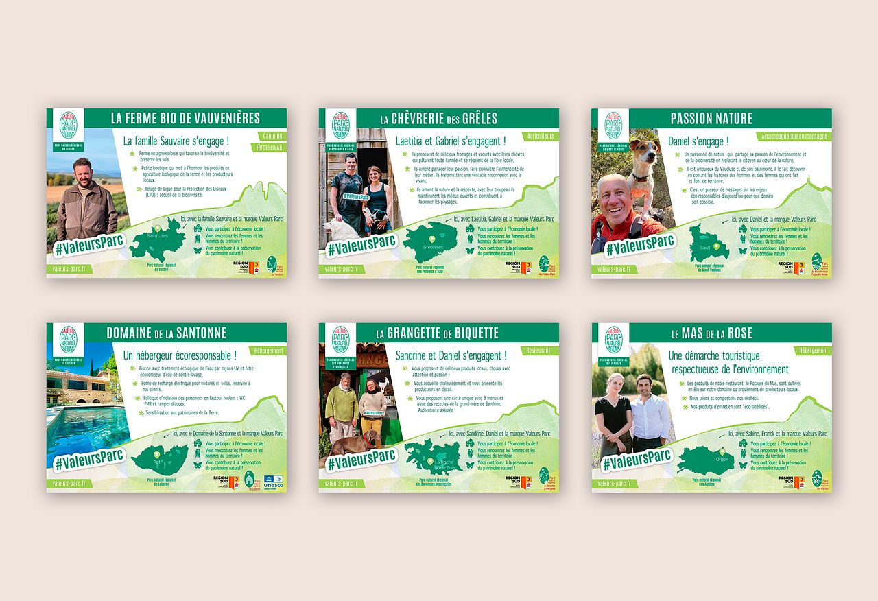 Affiches prestataires Marque Valeur Parc