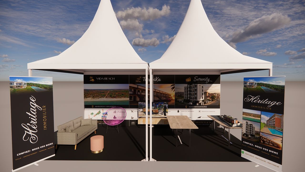 Simulation de stand en 3D Heritage