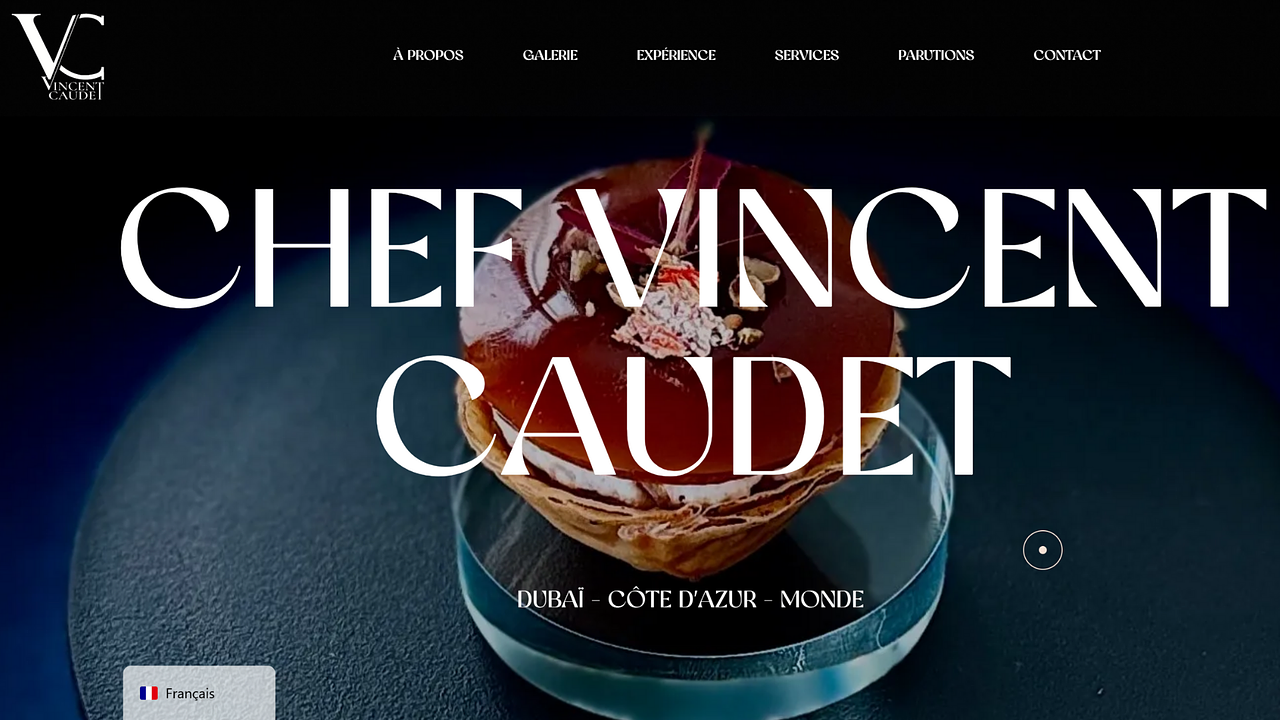 Création d'un site web pour un chef privé de luxe