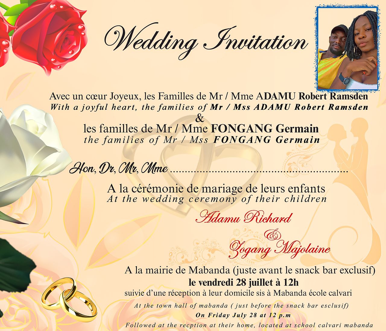 Invitation mariage