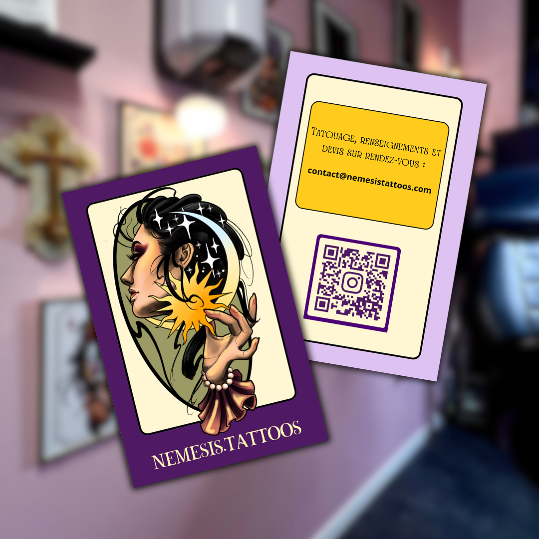 Création carte de visite tattoo