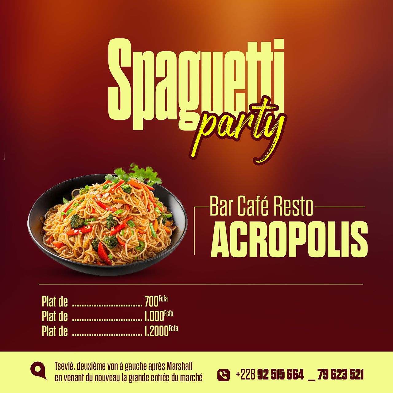 Affiche café bar resto Acropolis