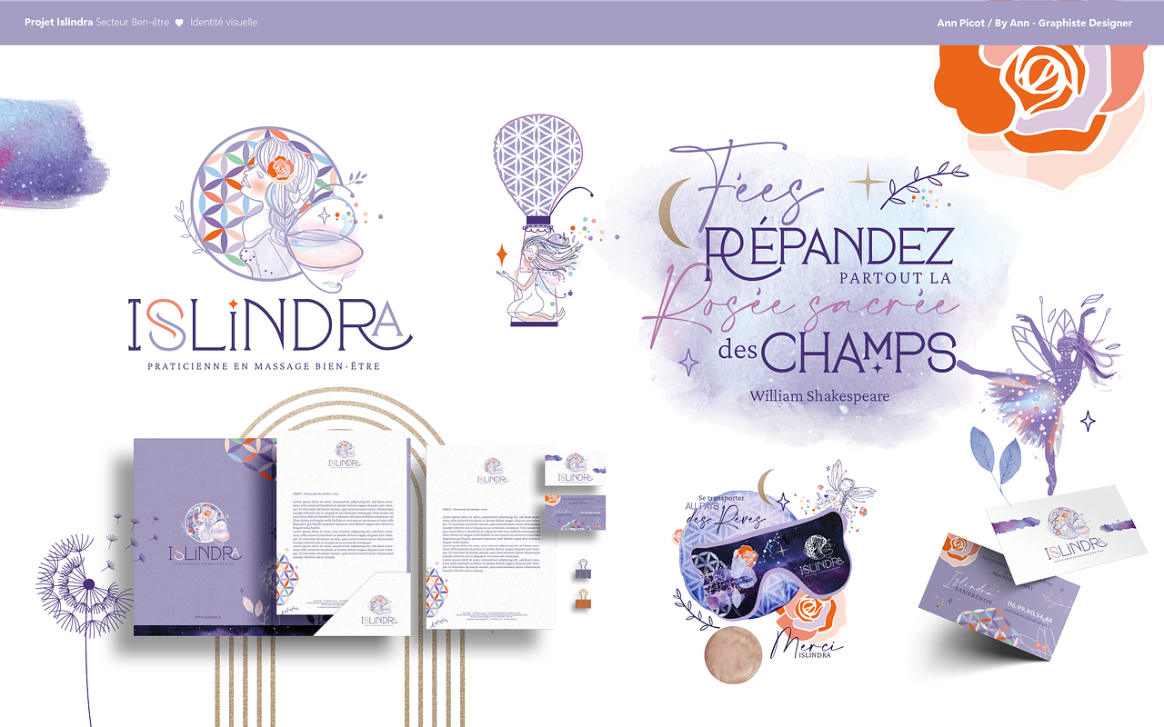 ISLINDRA - Identité visuelle & Illustrations