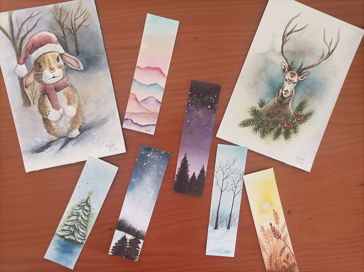 Marques pages aquarelle