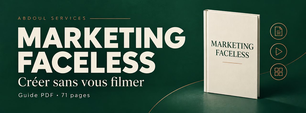 Marketing Faceless | Bannière éditoriale