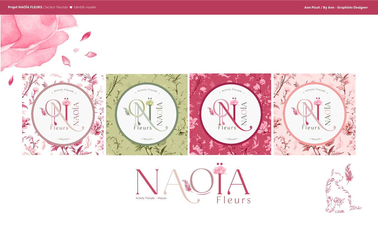 Naoïa Fleurs - Identité visuelle & Logo