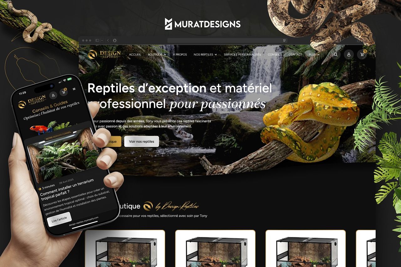 Refonte de la boutique Design Reptiles