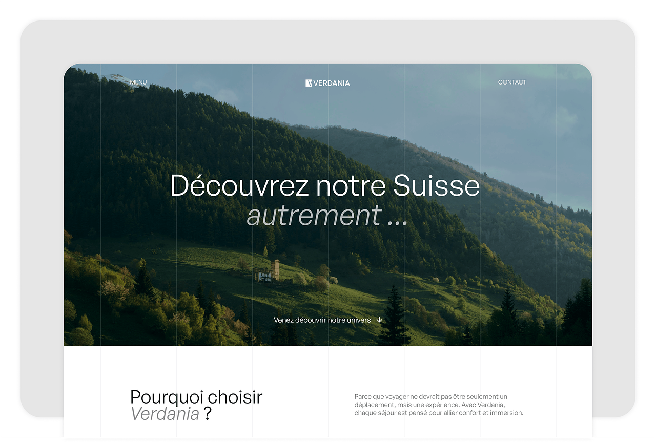 Verdania – Site web pour une marque de voyage