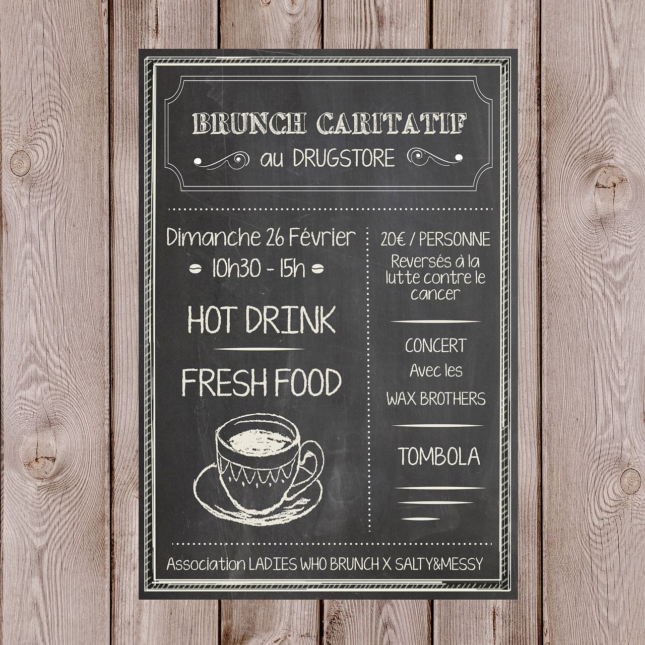Réalisation Affiche brunch caritatif