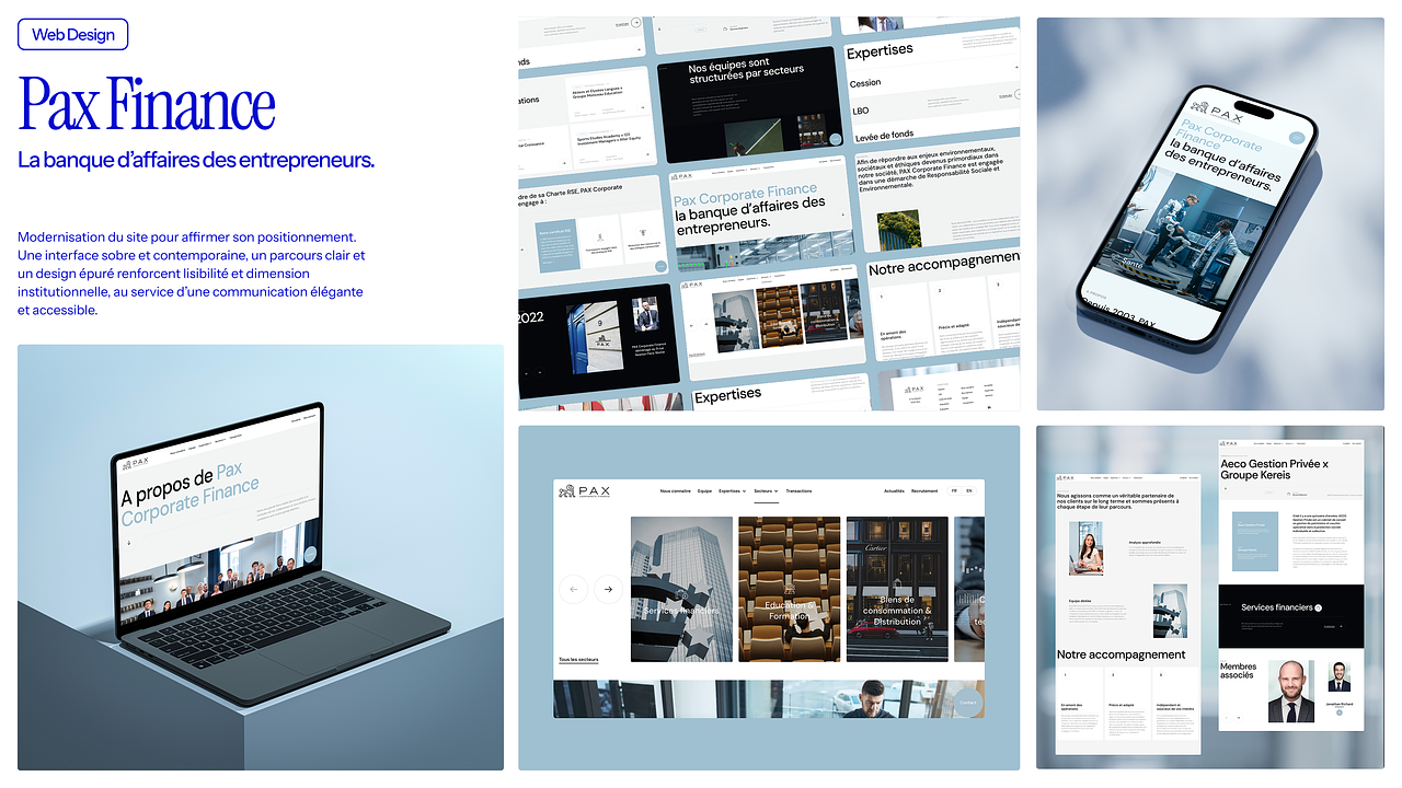 Pax Corporate Finance - Webdesign