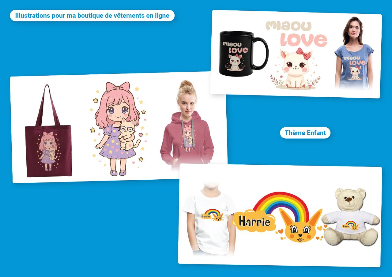 Création de plusieurs motifs pour T-shirt