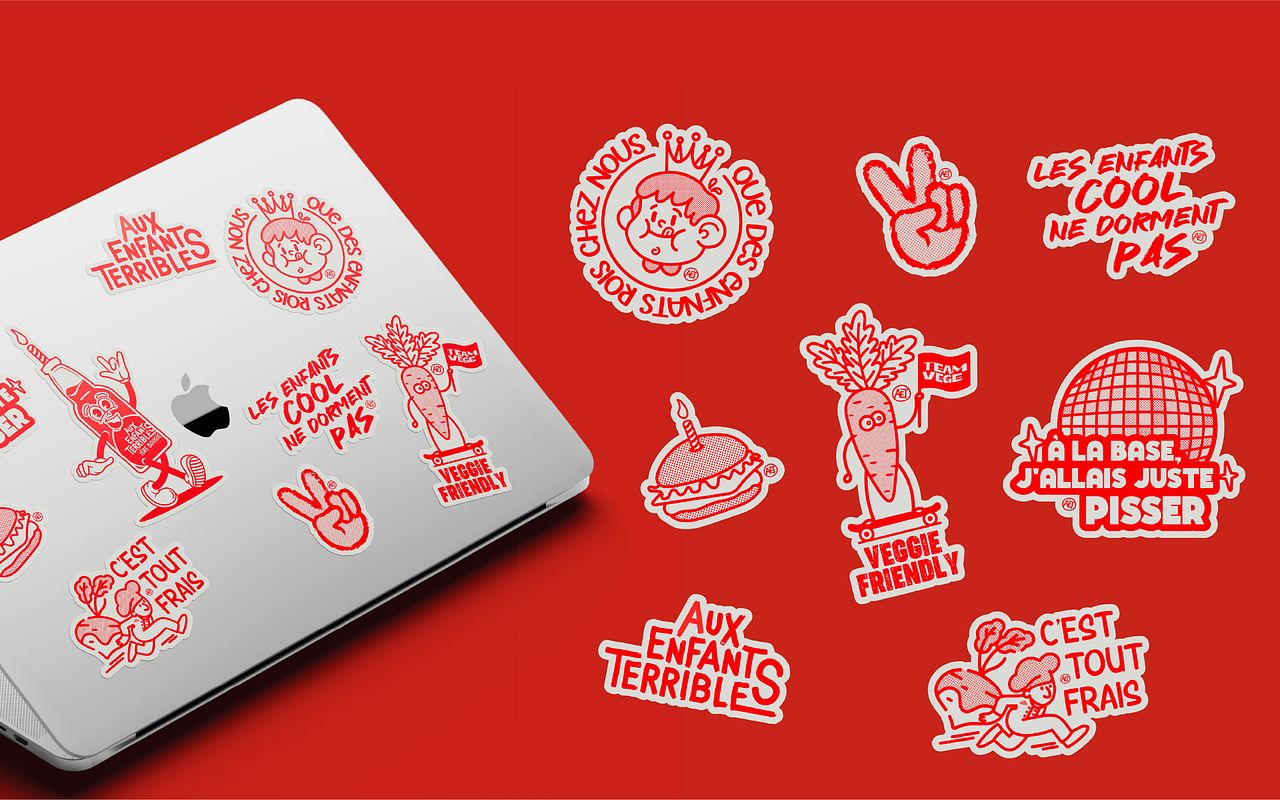 Planche de stickers Aux Enfants Terribles Lille