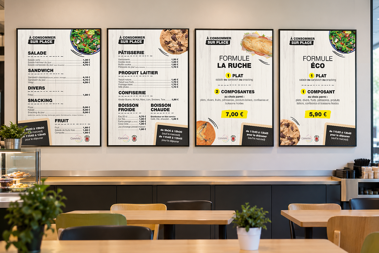 Affiches - Cafétéria Loquidy - Convivio