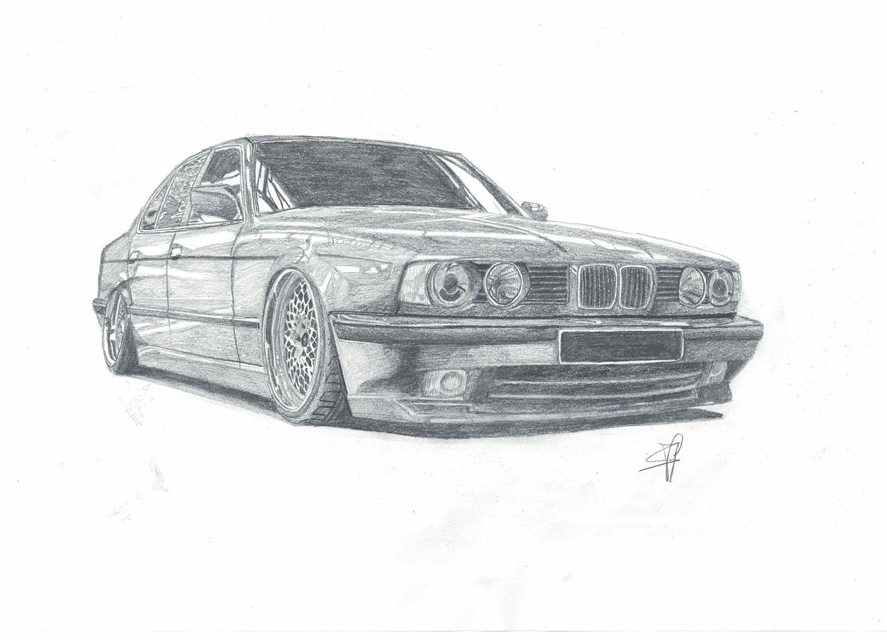 BMW E34 Serie 5 Stanced