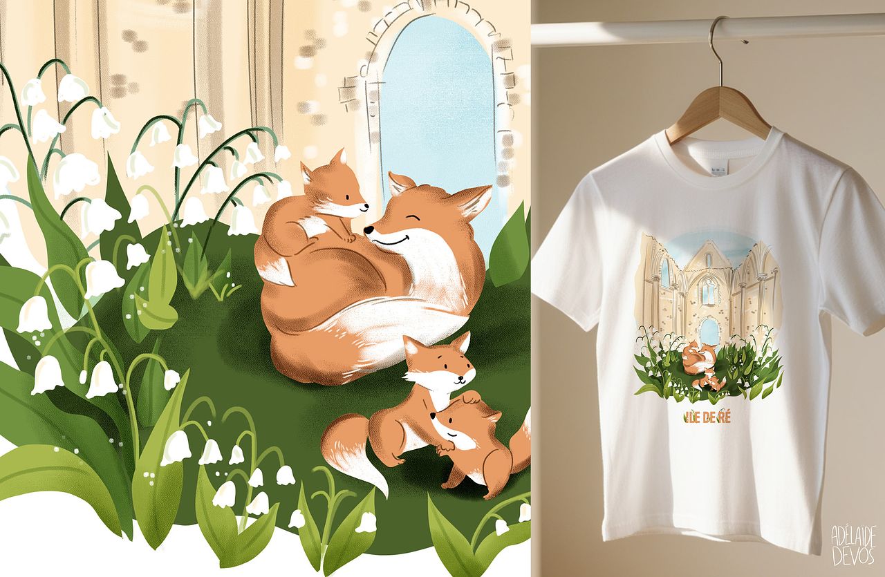 Illustration série t-shirt Ile de Ré