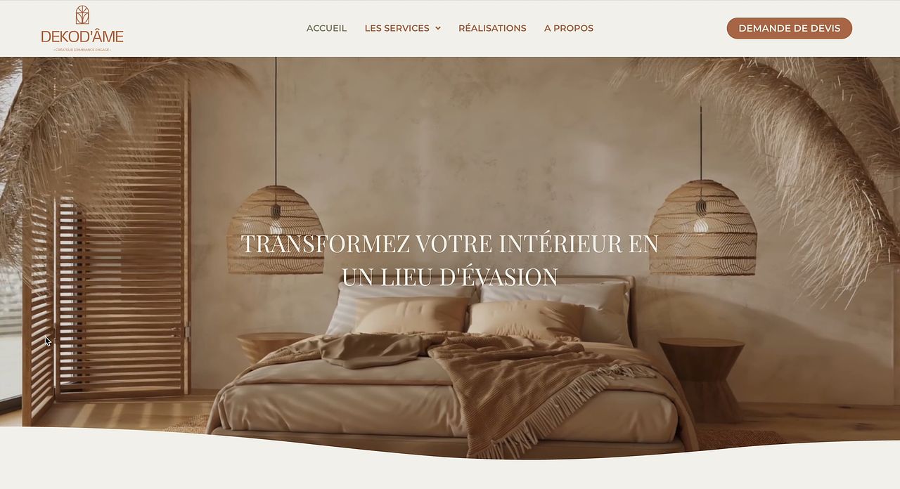 Site internet vitrine I Dekod'âme