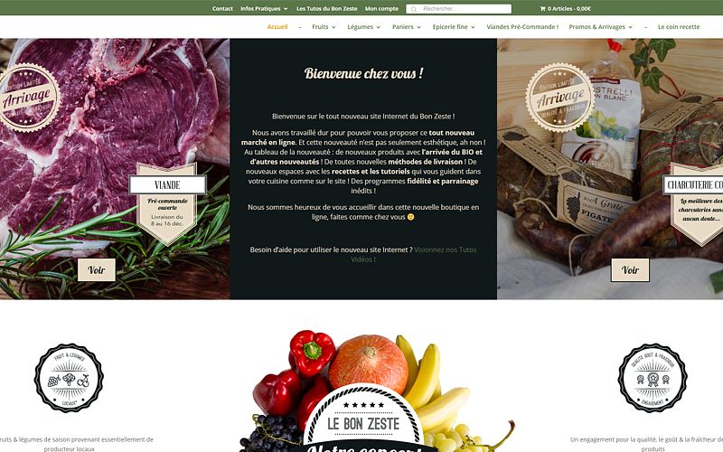 SITE E-COMMERCE - LE BON ZESTE