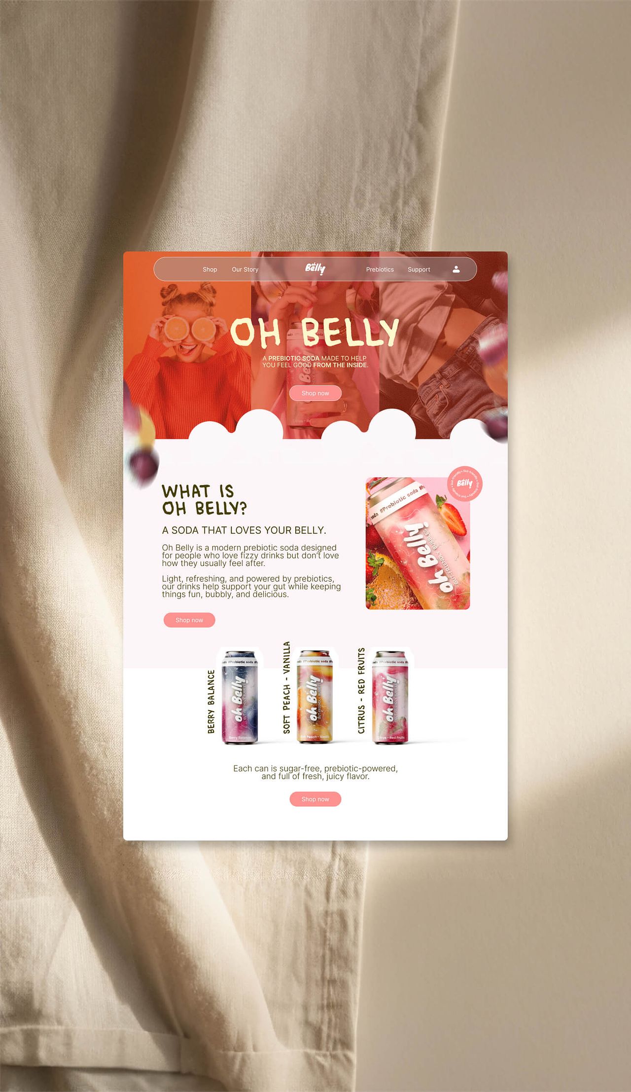 Oh Belly — identité visuelle & packaging pour une
