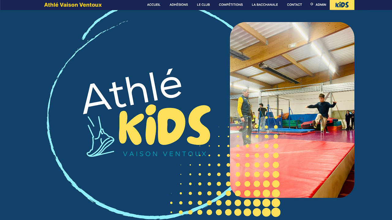 Webdesign pour l'école d'athlétisme AVV