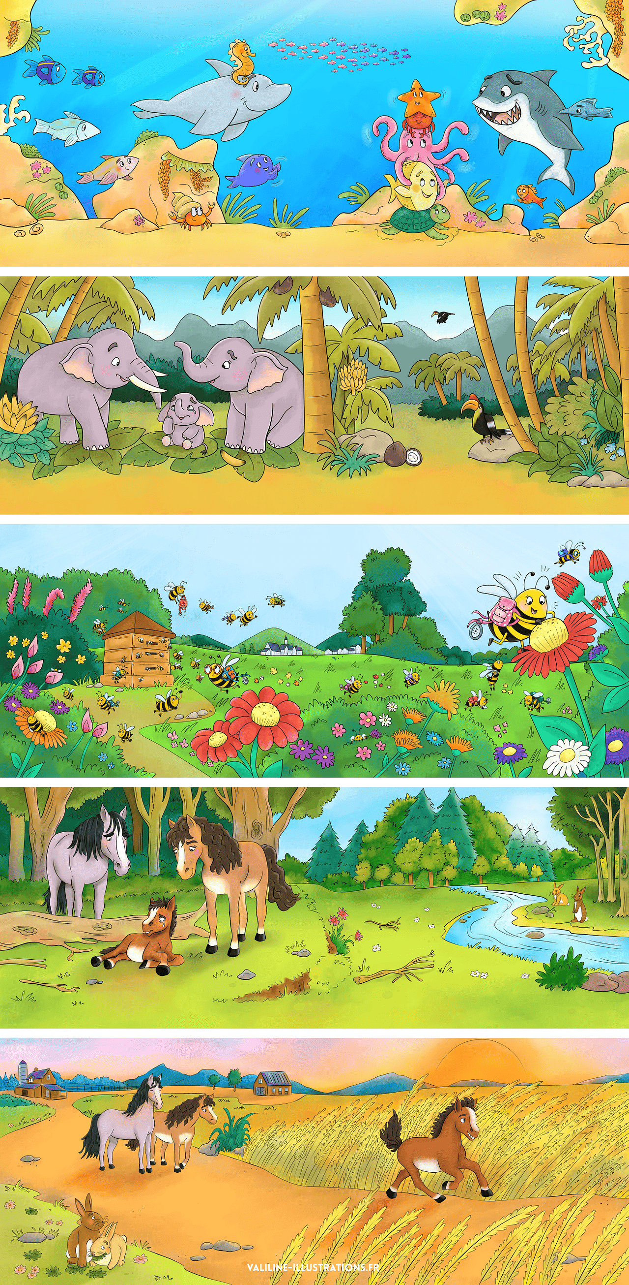 Illustrations livres bilingues