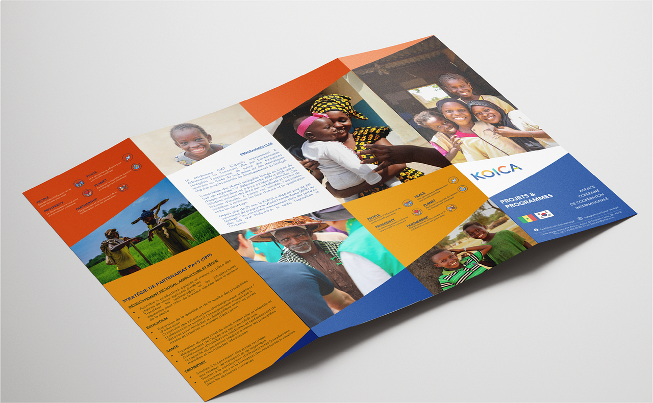 KOICA Sénégal - Dépliant éditorial print et infogr