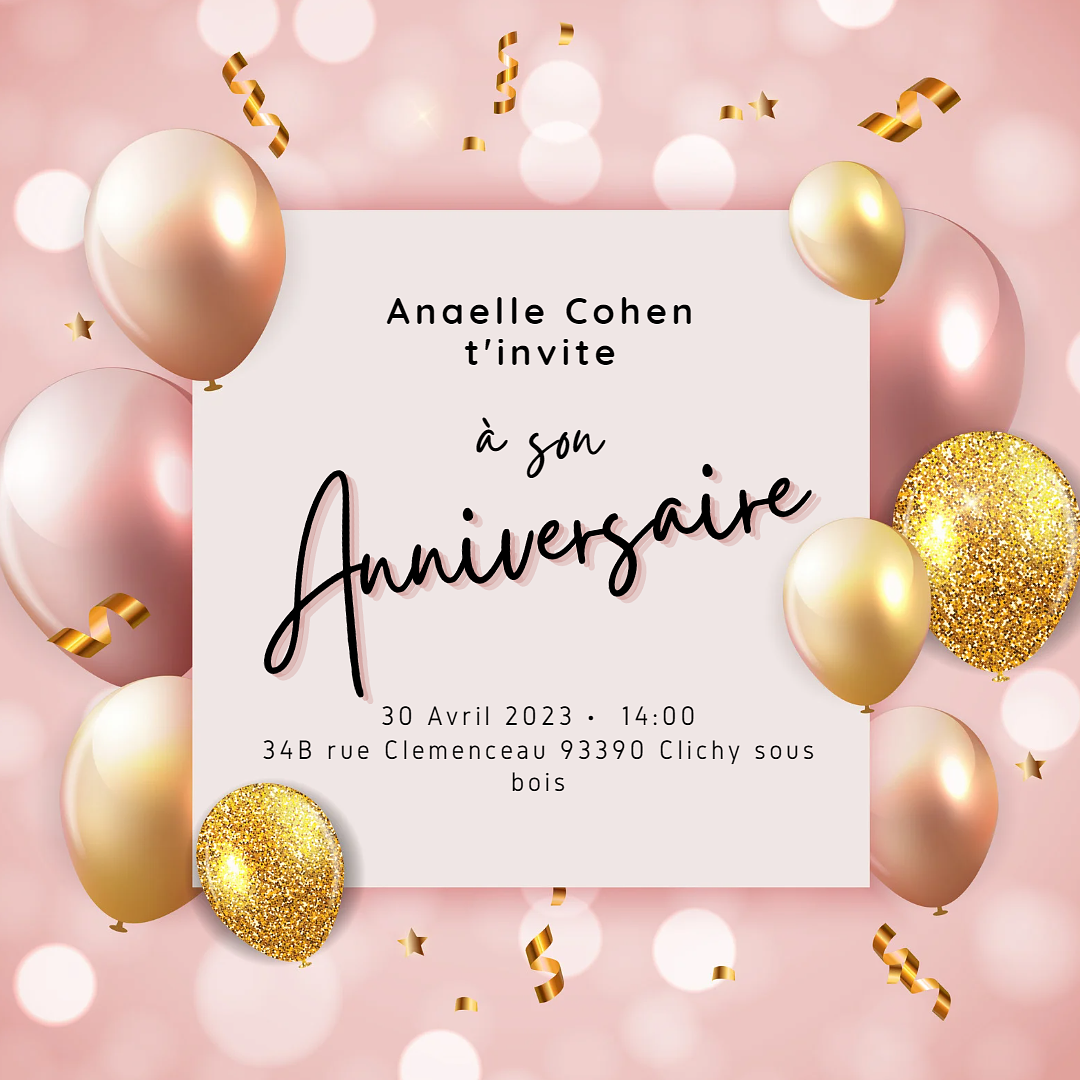 Invitation anniversaire
