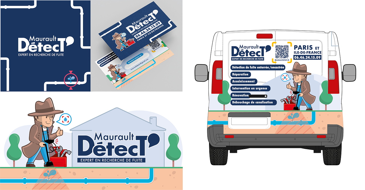 Création de logo pour Maurault Detect – Expert en