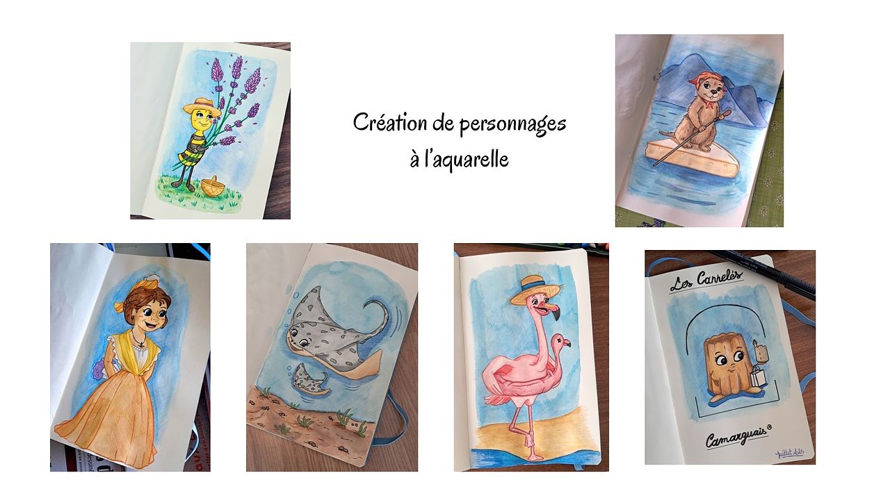Personnage à l’aquarelle