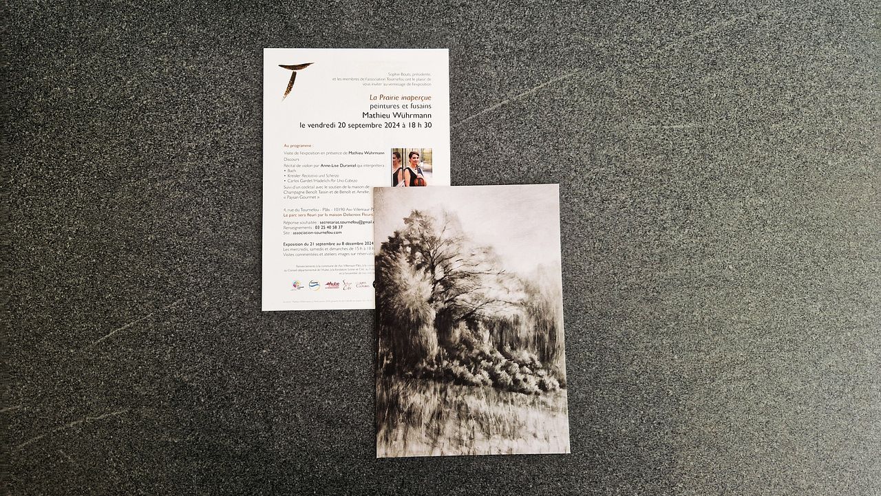 Carton d'invitation pour un vernissage