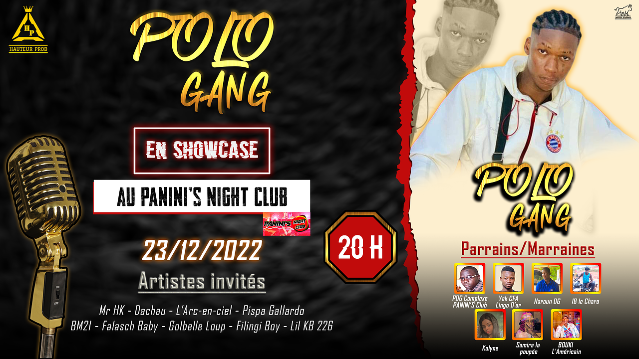 Affiche du Showcase de Polo Gang