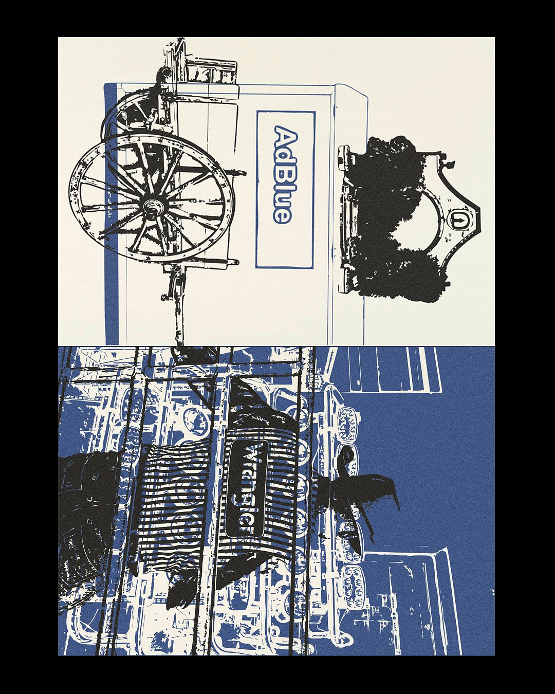 Risography fanzine - BLUE OVER YOU