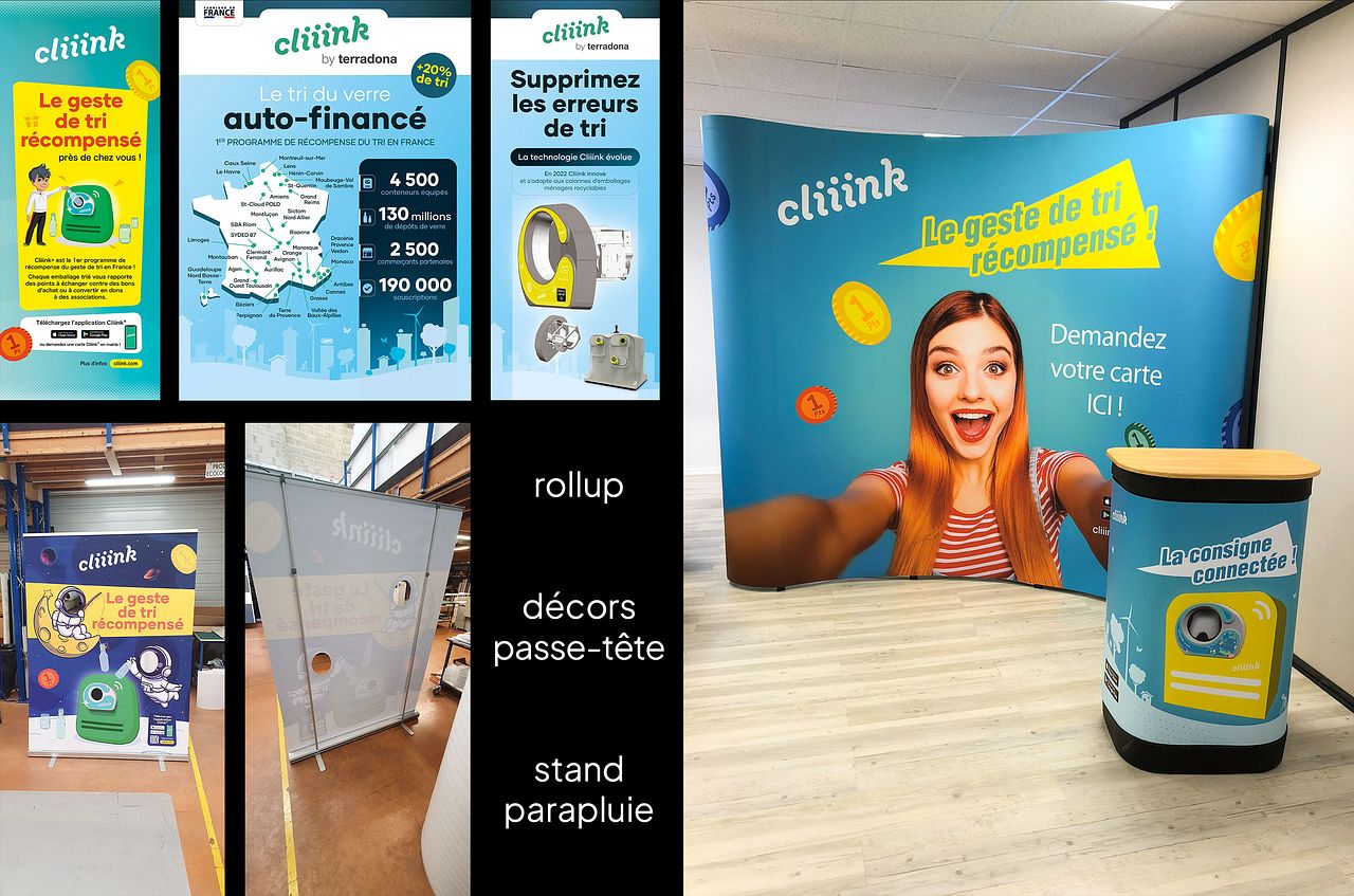 Rollup - Décors passe-tête - Stand Parapluie