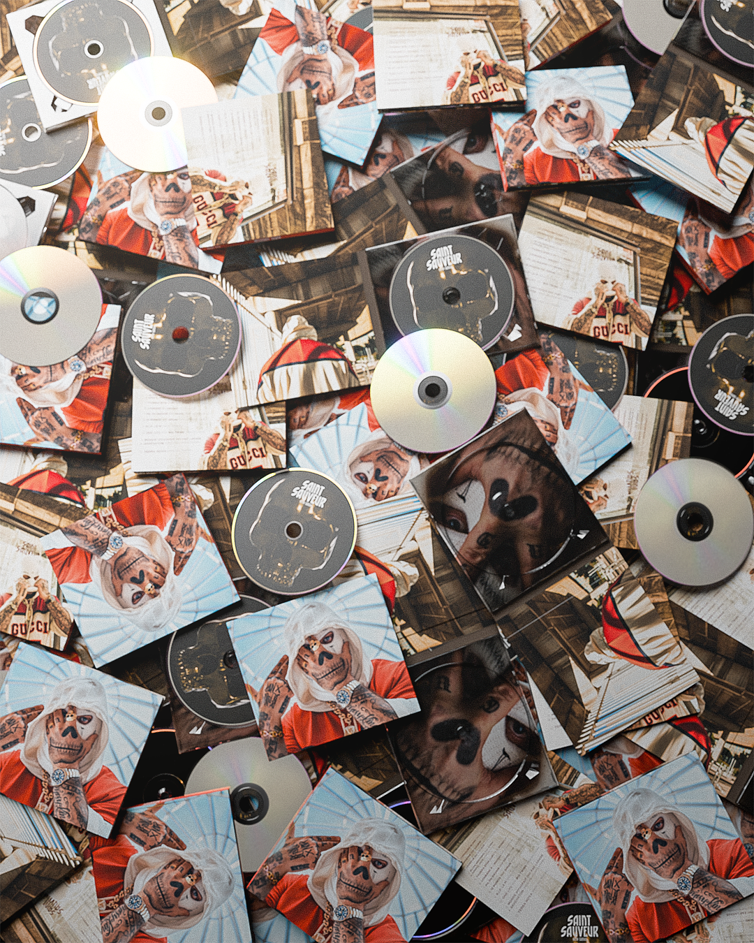 Montage 3D de l'album Saint Sauveur de Seth Gueko