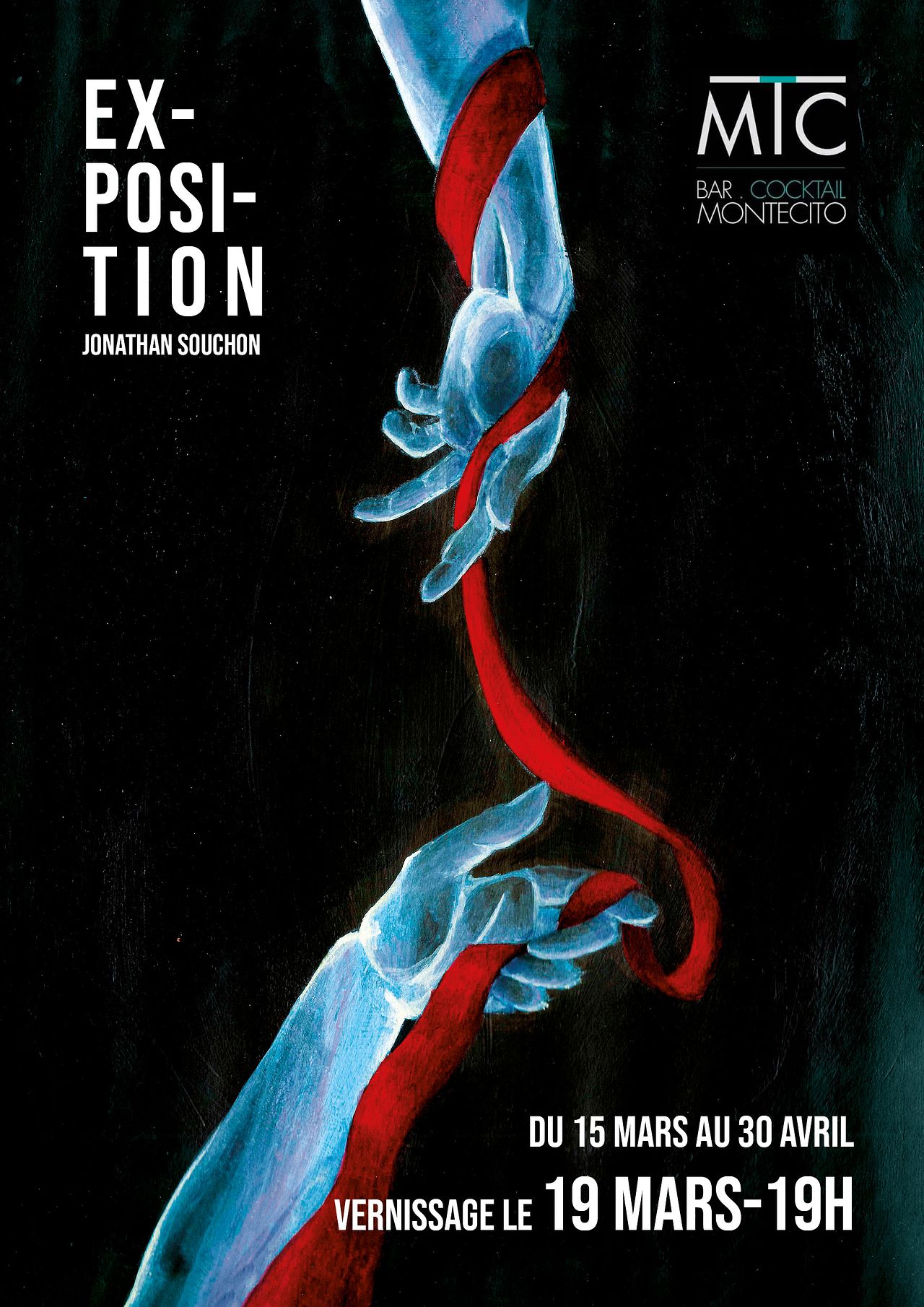 Affiche pour une exposition dans un bar