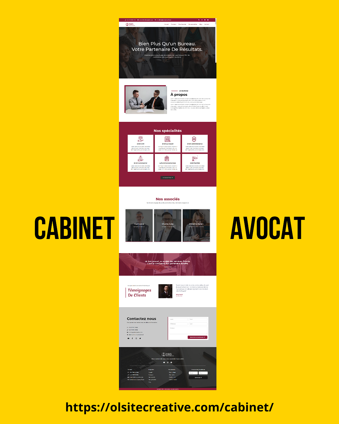 Site de cabinet d'avocat - Réalisation #323679