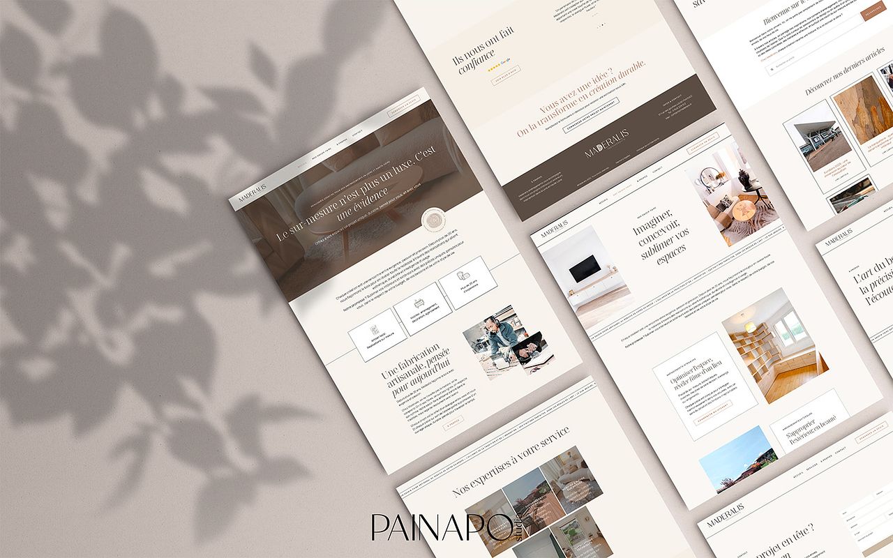 Site web menuiserie artisanale