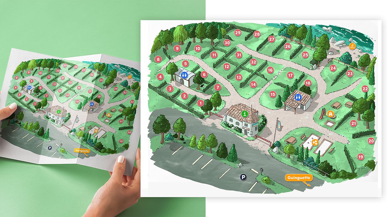 Camping I Plan illustré