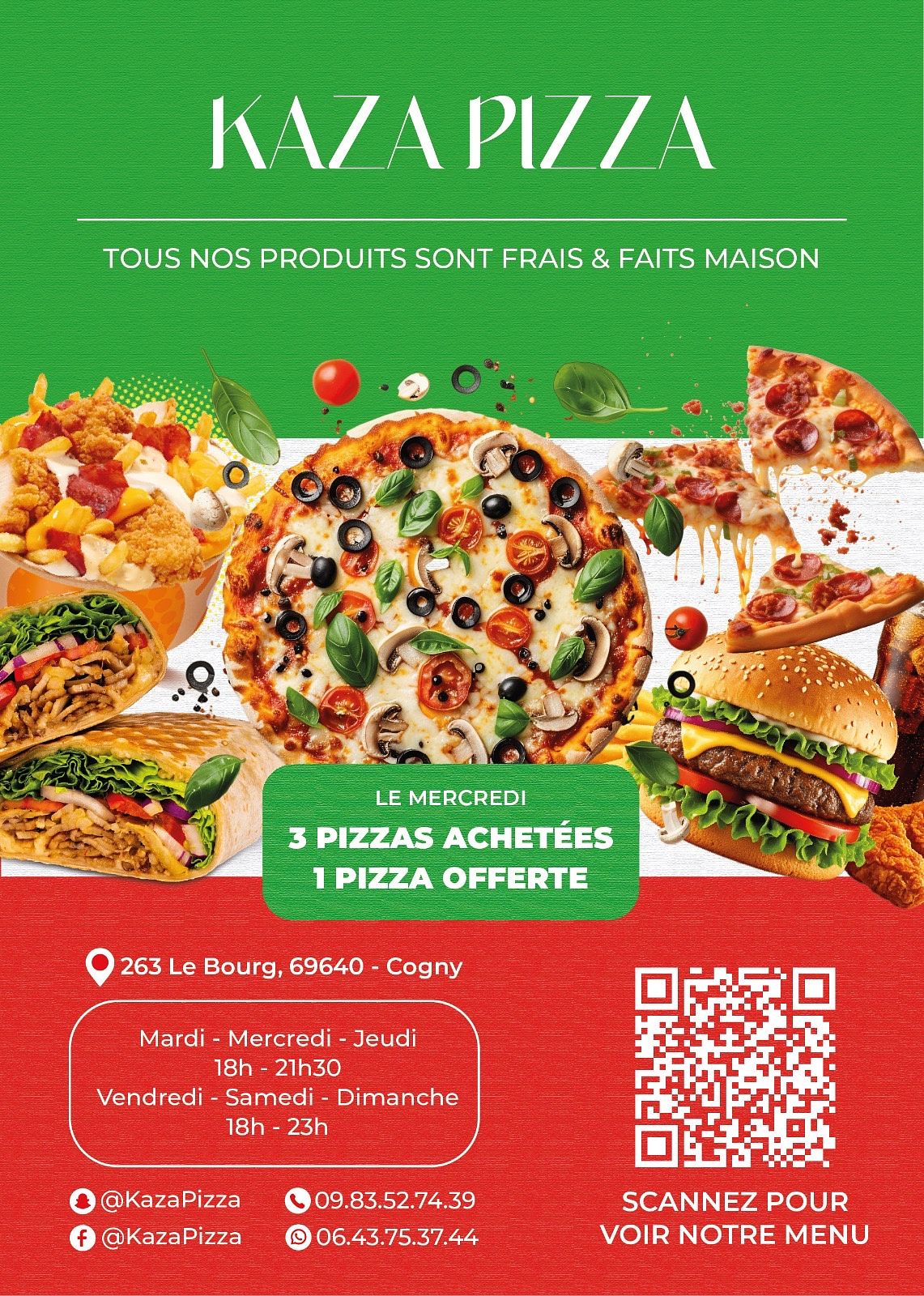 Flyer Kaza Pizza