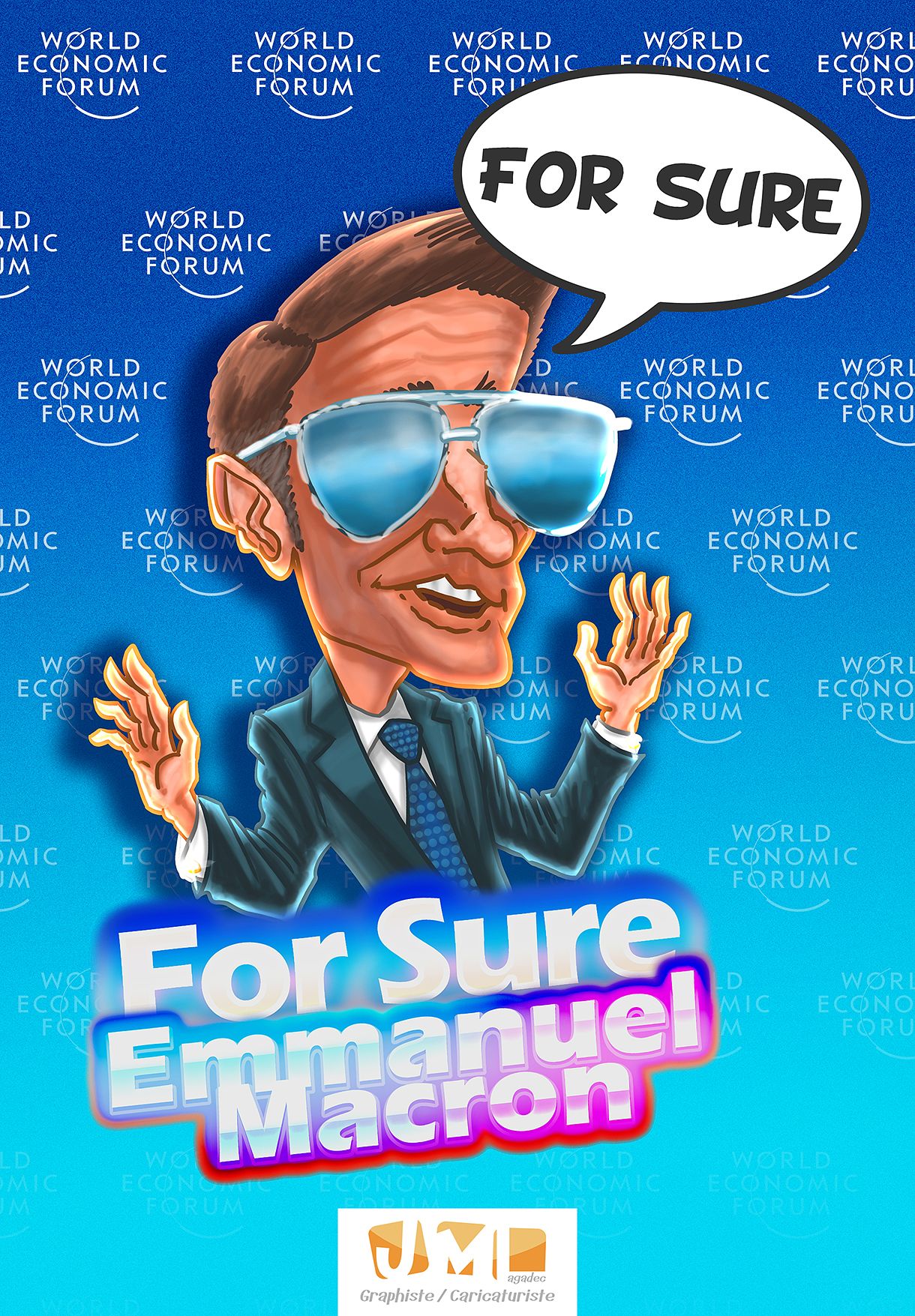 Caricature d'Emmanuel Macron