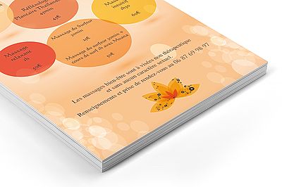 Réalisation flyer massage