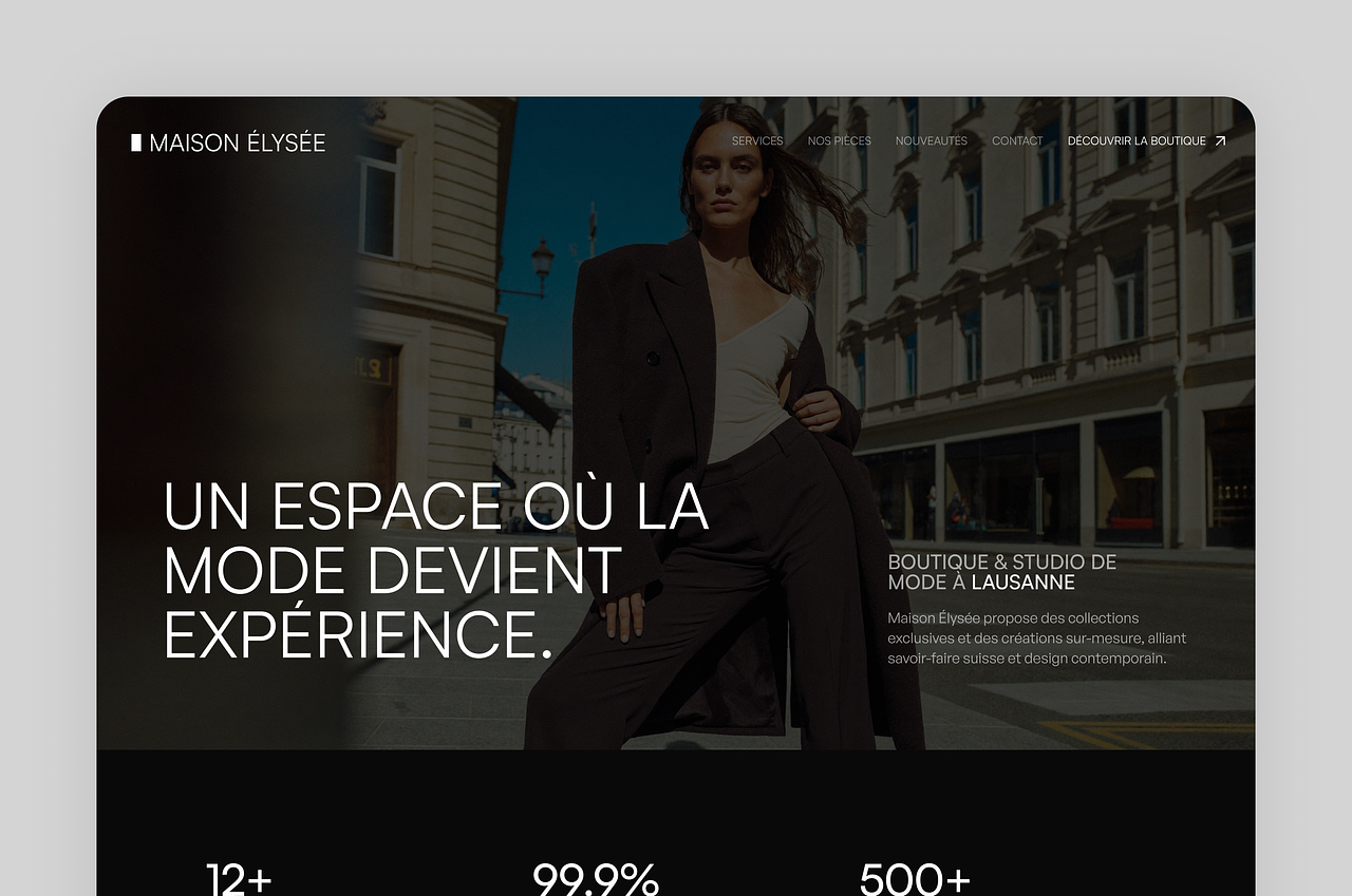 Maison Élysée — Site web maison de mode